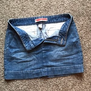 Dark Wash Denim Mini-Skirt